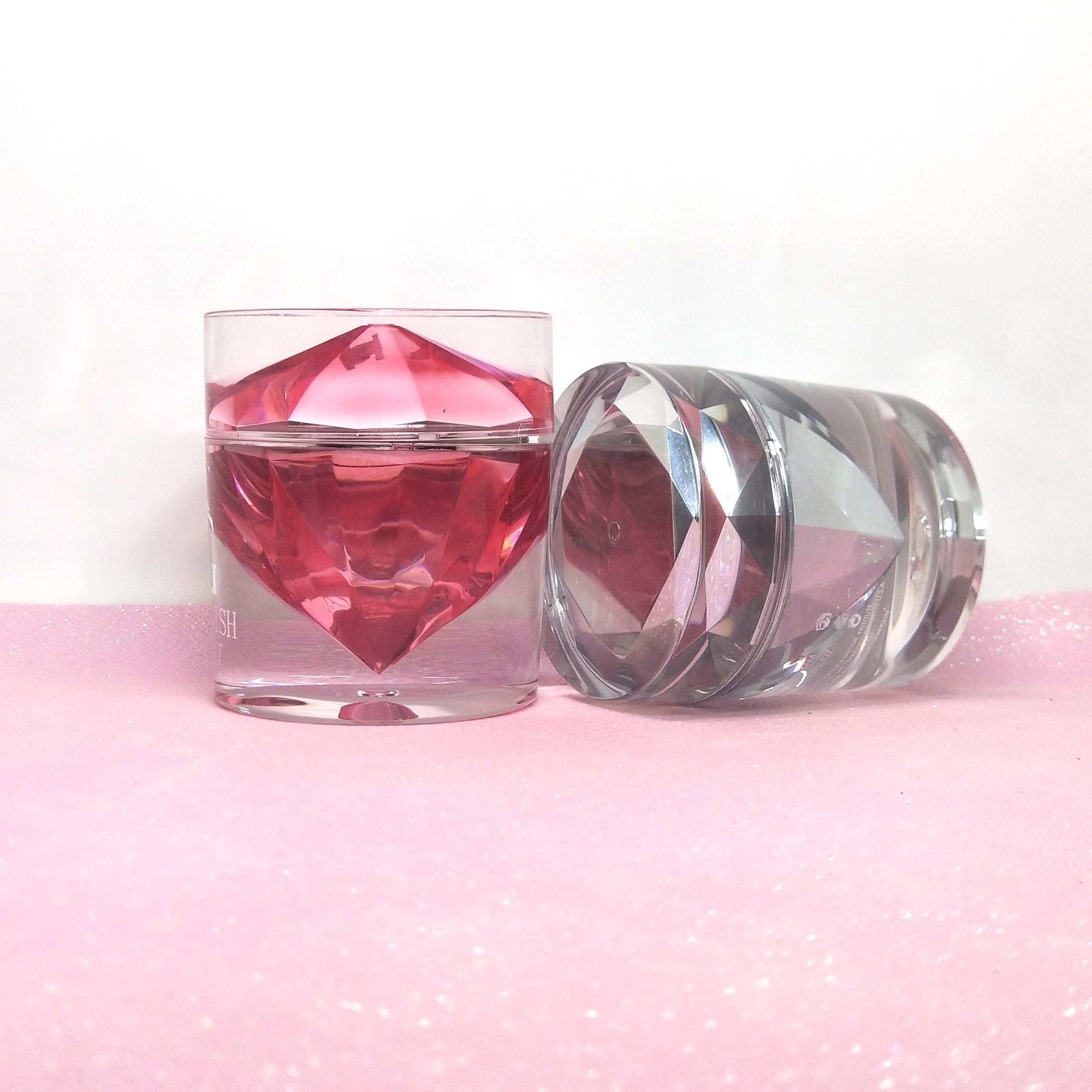 Hot sale 15g 50g Pink Silver Cosmetic Packaging  Acrylic Round skin care body cream  jar