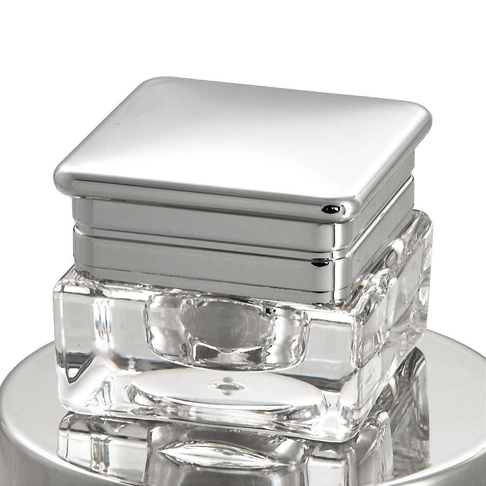 Hot sale 15g Acrylic square shape crystal portable split cream jar