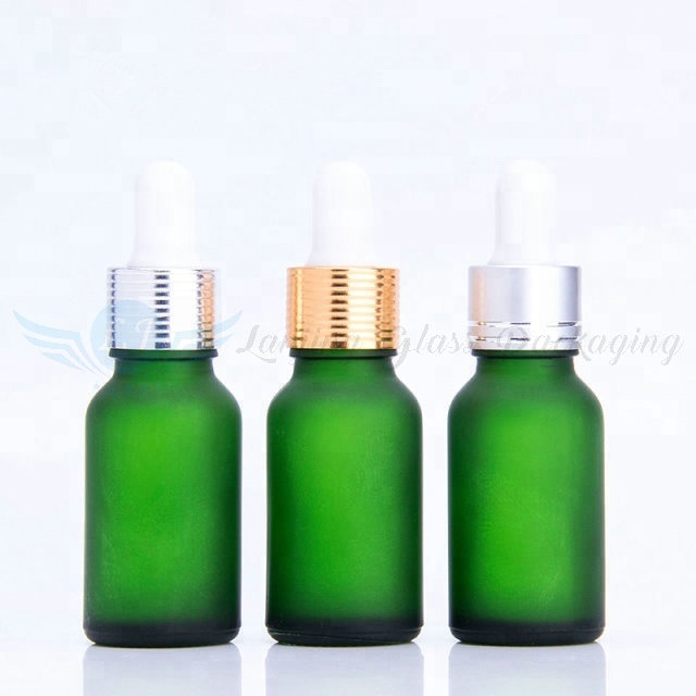 Hot sale 15ml 30ml clear blue amber green frosted e liquid juice vape oil glass dropper bottle