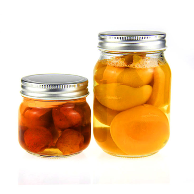 Hot sale 16OZ canned food mason glass jar with screw lid