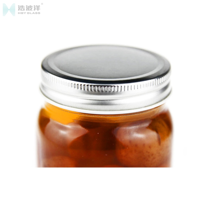 Hot sale 16OZ canned food mason glass jar with screw lid