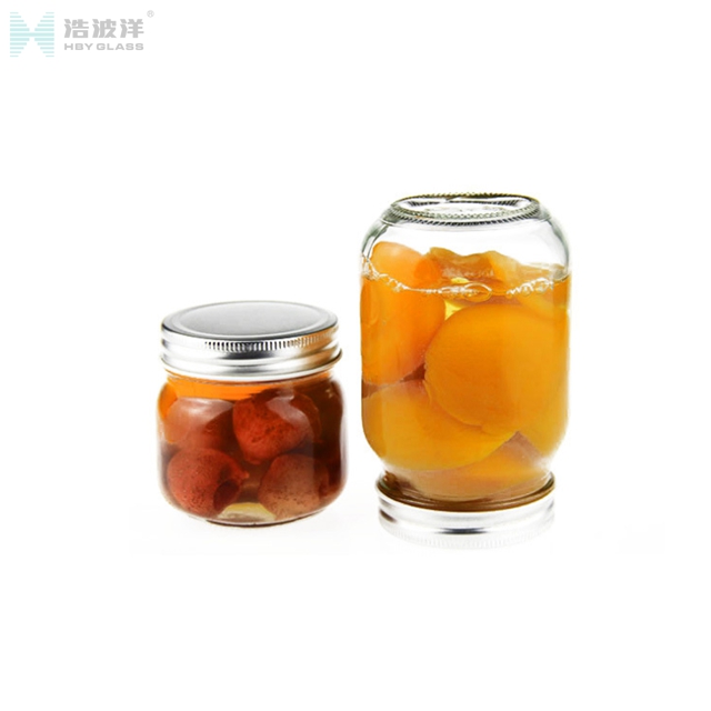 Hot sale 16OZ canned food mason glass jar with screw lid