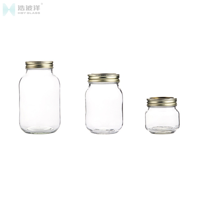 Hot sale 16OZ canned food mason glass jar with screw lid