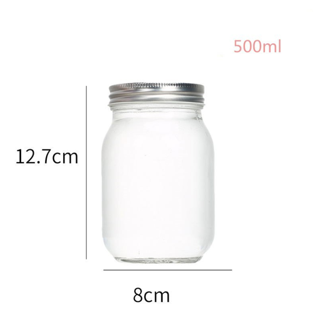 Hot sale 16OZ canned food mason glass jar with screw lid