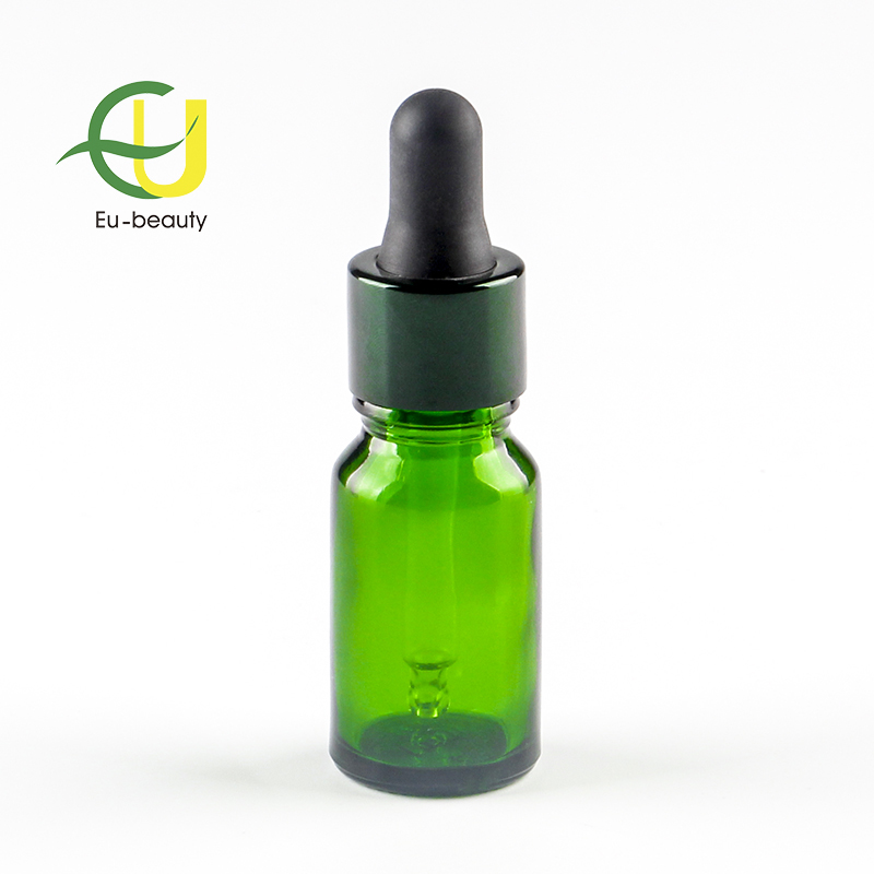 Hot sale 18/410,18/400,20/400,24/400 10ml bottl eye bottles essential oil black glass bottle dropper container/