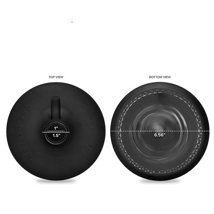 Hot sale 1L 2L black glass beer bottle glass growlers for beer