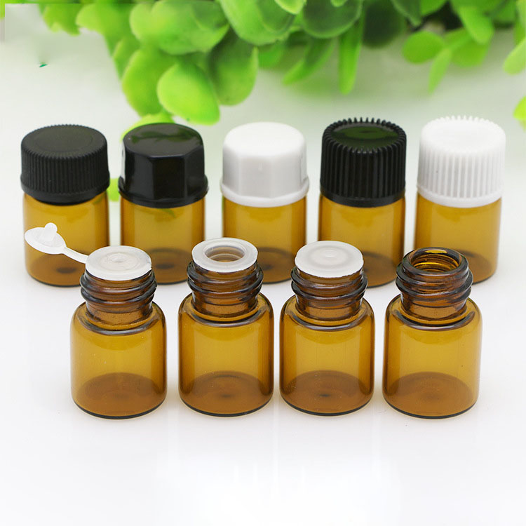 Hot sale 1ml 2ml 3ml 5ml amber glass dropper bottle essential CBD oil perfume sample testing vial 5ml tincture bottle
