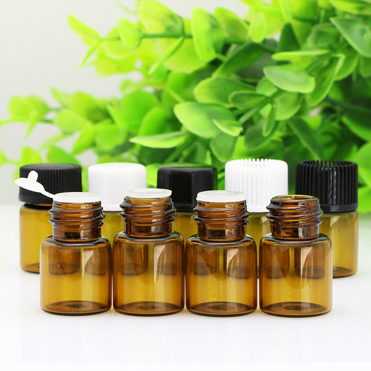 Hot sale 1ml 2ml 3ml 5ml amber glass dropper bottle essential CBD oil perfume sample testing vial 5ml tincture bottle