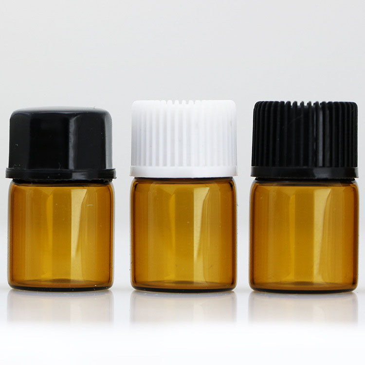 Hot sale 1ml 2ml 3ml 5ml amber glass dropper bottle essential CBD oil perfume sample testing vial 5ml tincture bottle