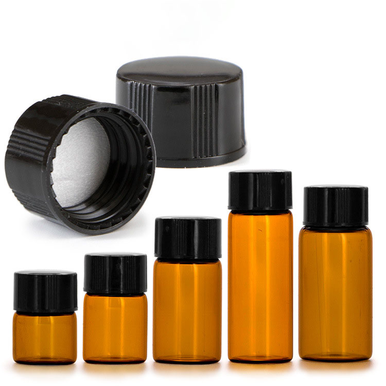 Hot sale 1ml 2ml 5ml 10ml amber perfume sample vials bottles in stock 10ml mini pharmacy vials with inner plug