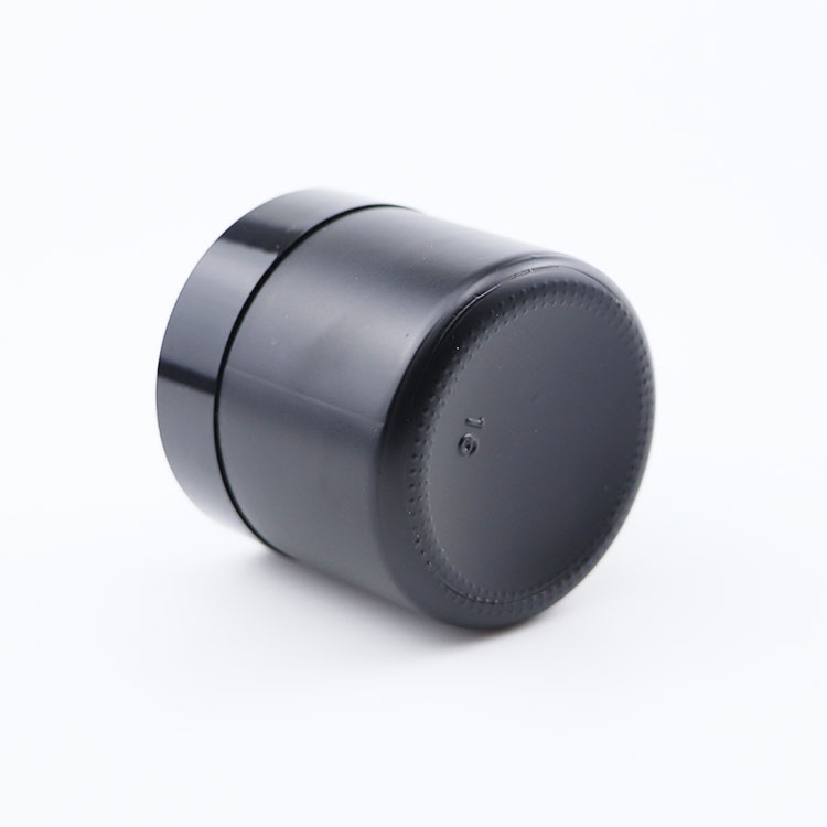 Hot sale 1oz 2oz 3oz wide mouth black paint amber glass jar with screw cap for cream