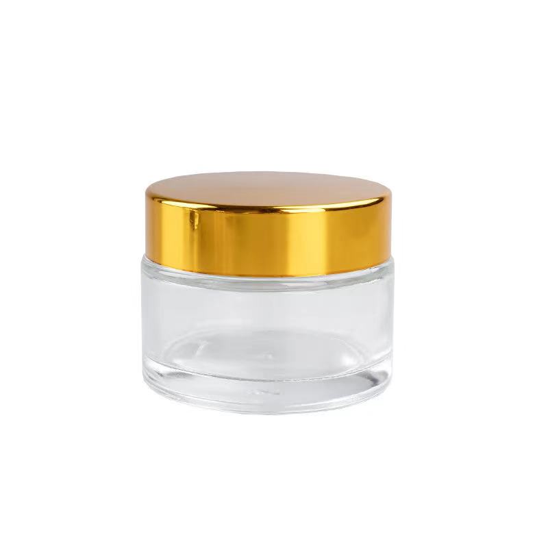 Hot sale 1oz 2oz 5g 10g 15g 20g 30g 50g 60g 100g cosmetic glass cream jar for eye hair and face
