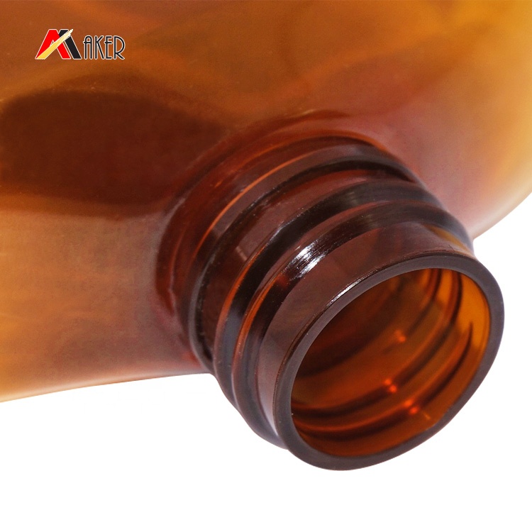 Hot sale 200ml empty amber color PET hair plastic shampoo bottle with disc cap
