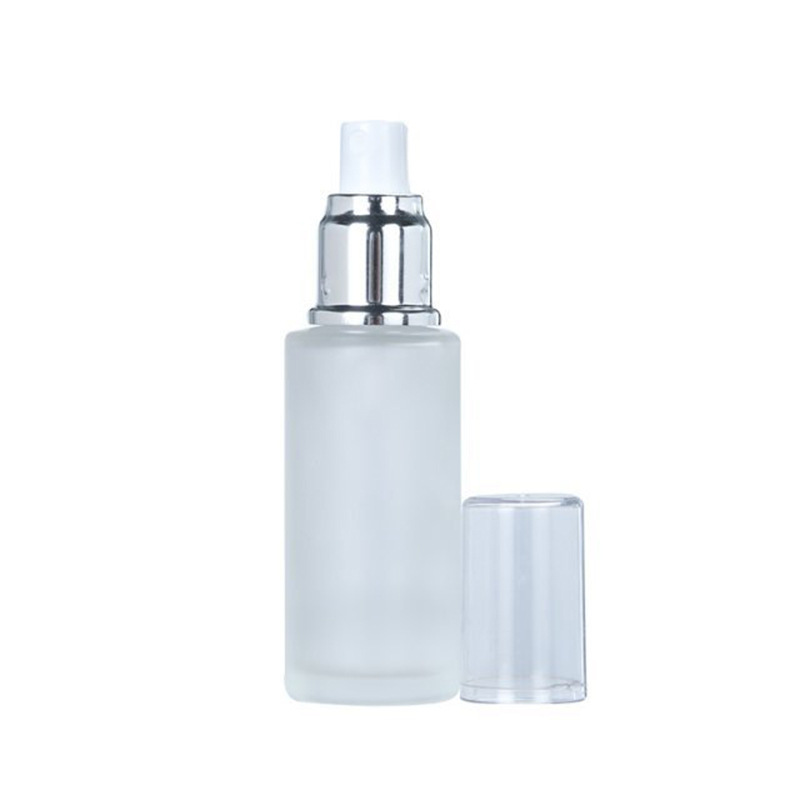Hot sale 20ml-120ml cylinder clear frosted glass mist spray bottle