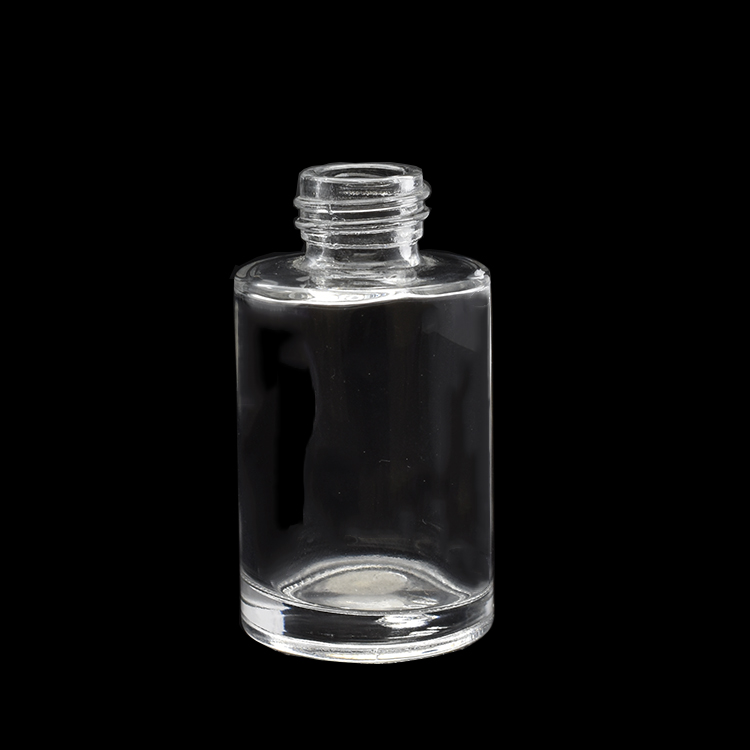 Hot sale 20ml 30ml 50ml 10ml clear flat shoulder glass dropper botte with aluminum cap for essential oil cosmetic