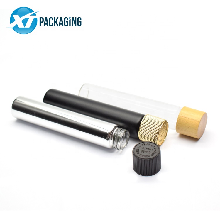Hot sale 22*116mm Child Resistant Top Cone Joint Pre Roll Glass Doob Tube with Child Resistant Cap for packaging