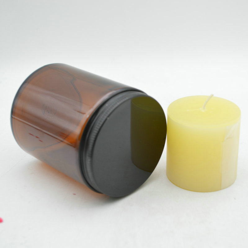 Hot sale 250ml amber glass jar empty candle jar with aluminium cap