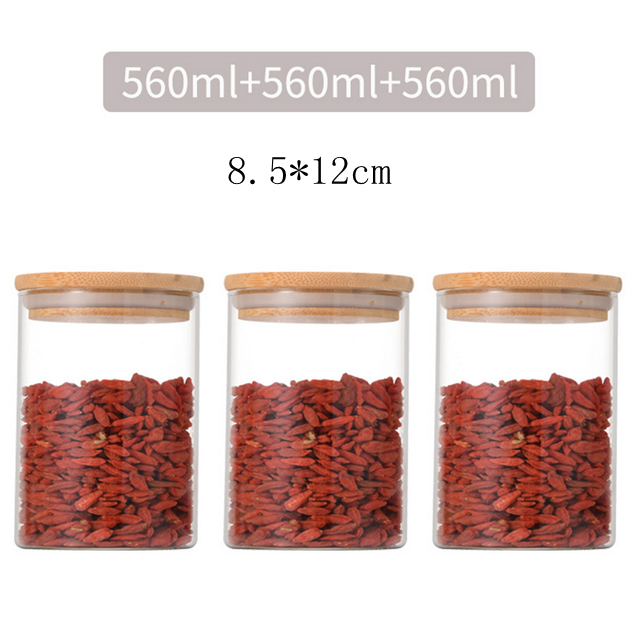 Hot sale 300ml 400ml 800ml high borosilicate flower tea glass jar with bamboo lid