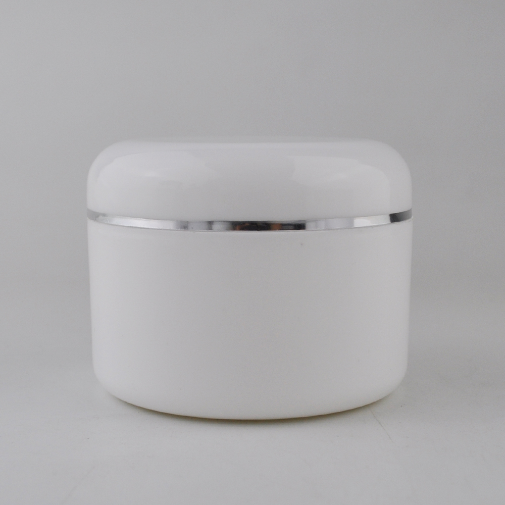 Hot sale 30g 50g 100g 150g cheap empty glossy white cosmetic packaging plastic jar for cosmetics manufacturer