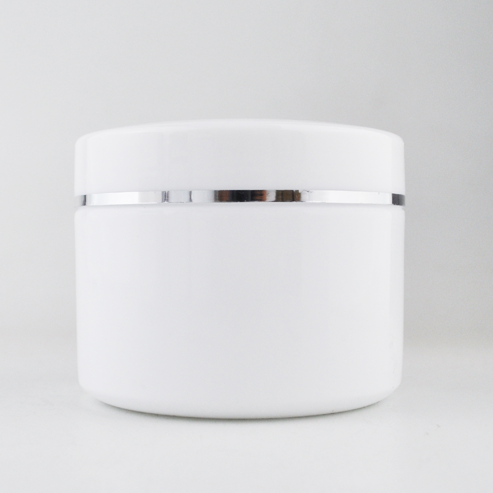 Hot sale 30g 50g 100g 150g cheap empty glossy white cosmetic packaging plastic jar for cosmetics manufacturer