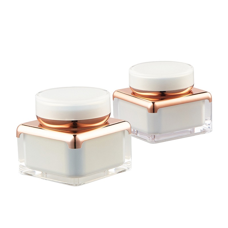 Hot sale 30g 50g  luxury empty acrylic square facial cream jar