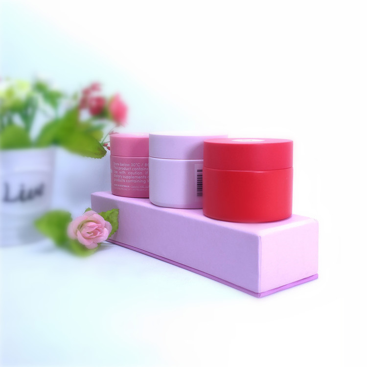 Hot sale 30g 50g orange color cosmetic glass container