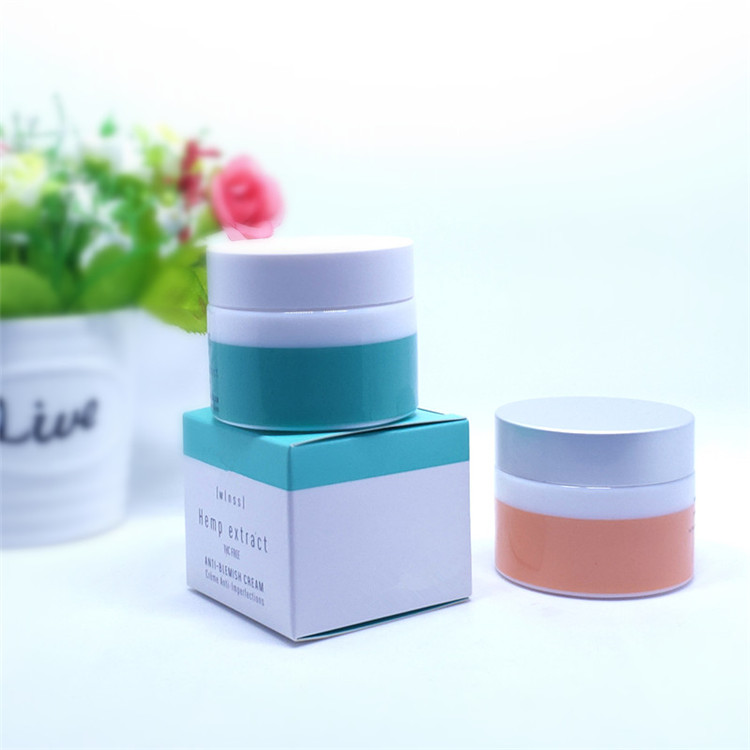 Hot sale 30g 50g orange color cosmetic glass container