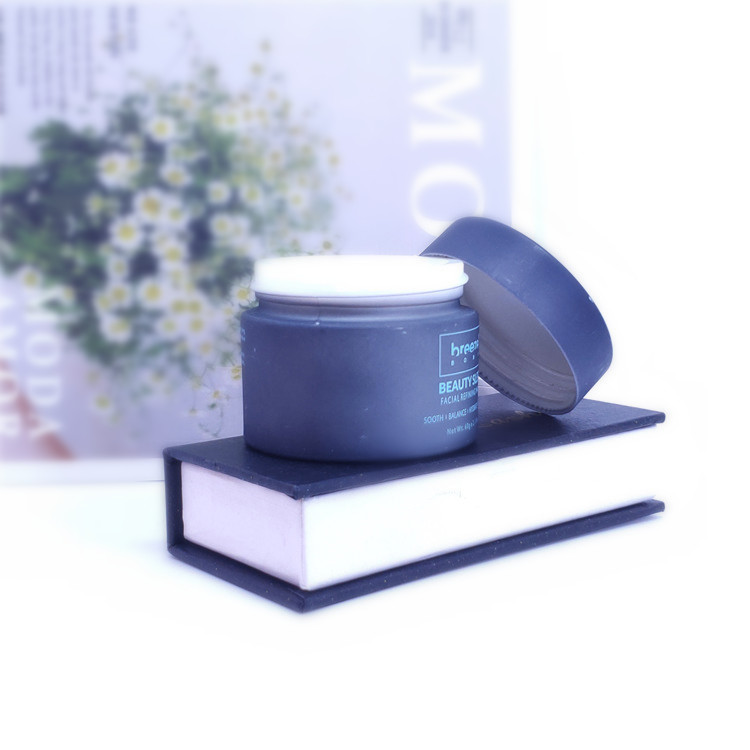 Hot sale 30g 50g orange color cosmetic glass container