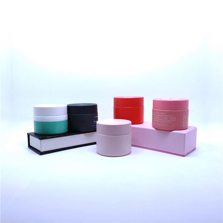 Hot sale 30g 50g orange color cosmetic glass container