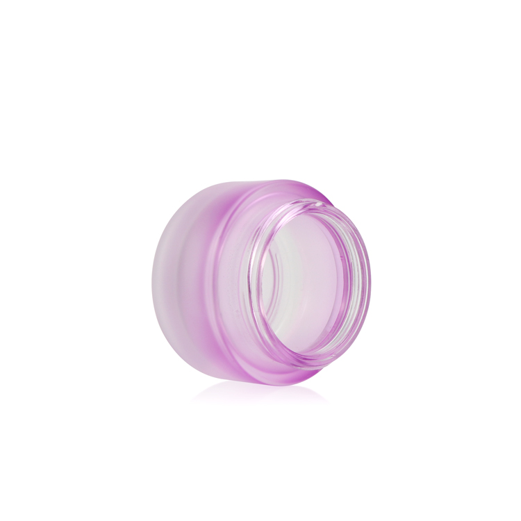 Hot sale 30g 50ml 1 1.7 fl oz empty frosted pink cosmetic containers night cream glass jar with acrylic cap