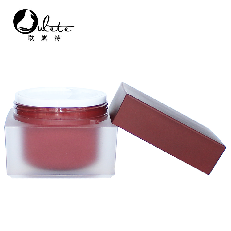 Hot sale 30g cream jar empty square luxury acrylic cosmetic jar