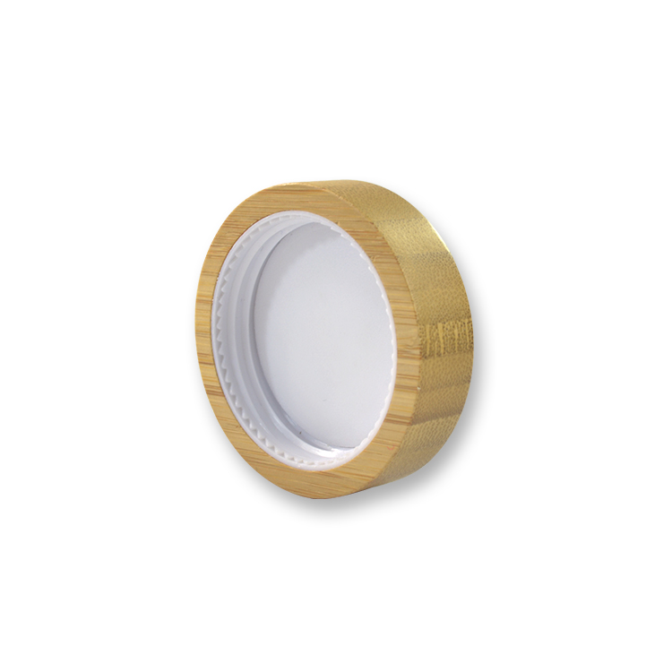 Hot sale 30g frosted glass cosmetic cream jar with bamboo lid