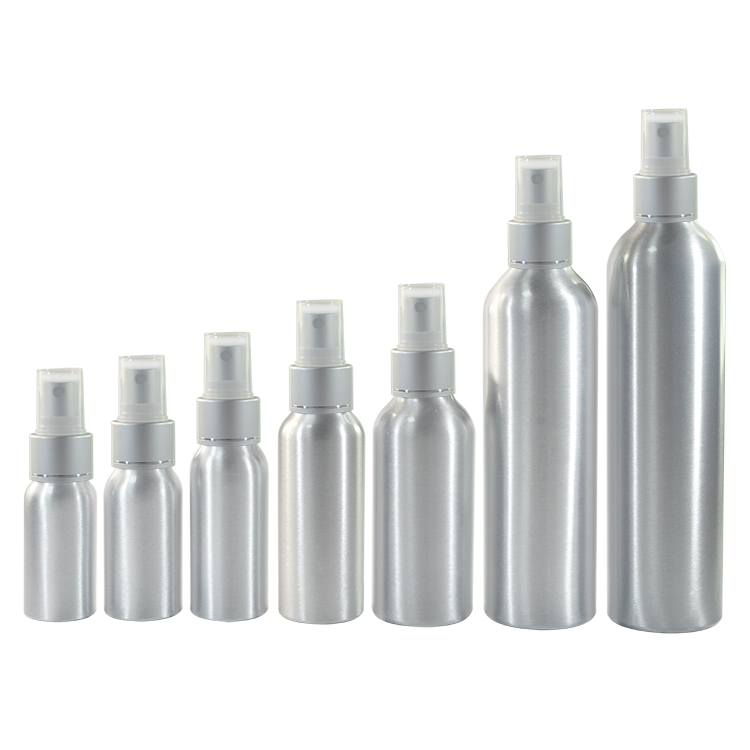 Hot sale 30ml 50ml 100ml 120ml 150ml perfume  aluminum bottle with aluminum silver line mist spray cap