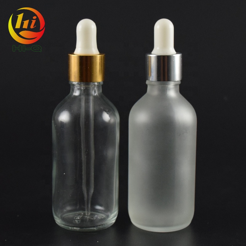 Hot sale 30ml 50ml 60ml 100ml glass dropper bottle with silver and gold cap, e liquid glass bottle screw cap