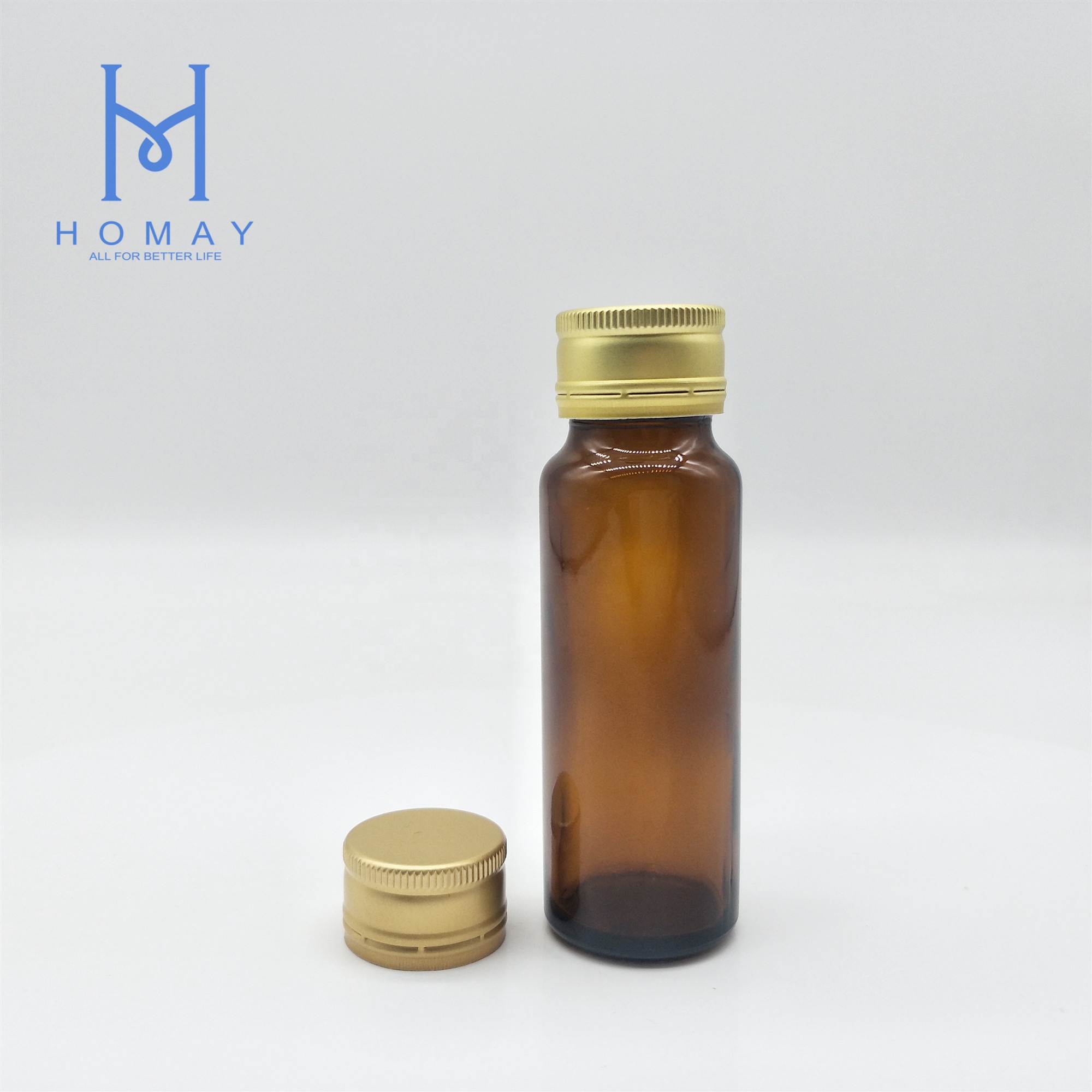 Hot sale 30ml 50ml Amber syrup glass bottle for syrup with caps