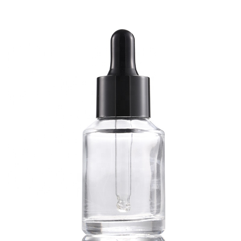 Hot sale 30ml 50ml empty amber transparent green blue glass bottle with pipette 1 oz essential oil dropper bottle
