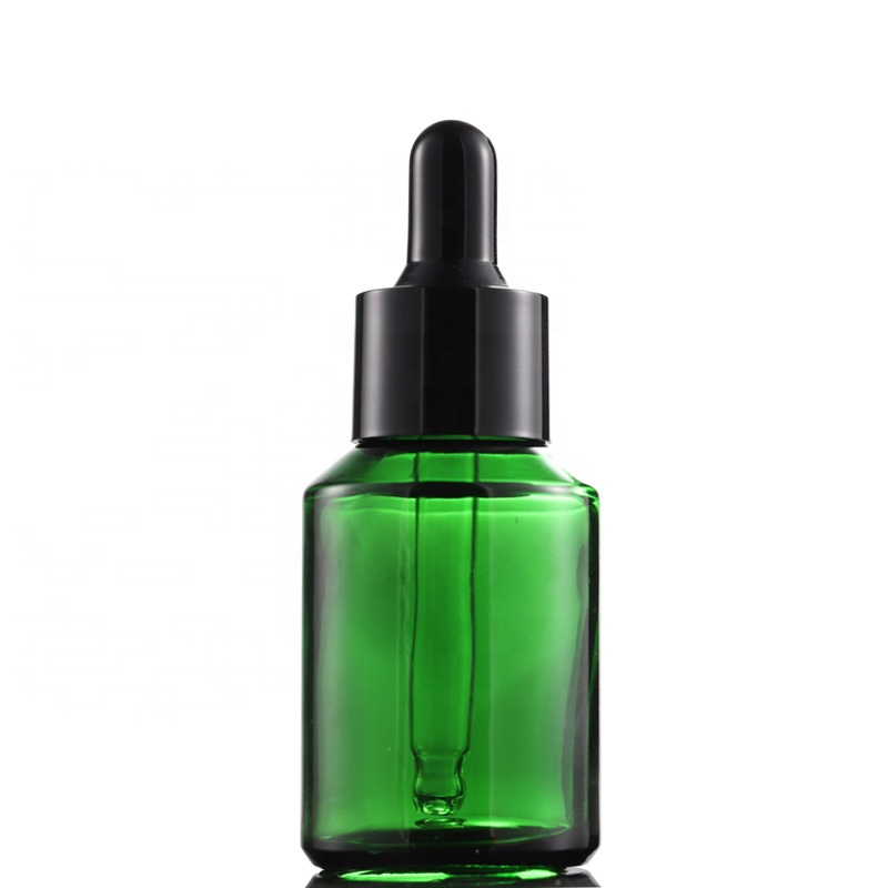 Hot sale 30ml 50ml empty amber transparent green blue glass bottle with pipette 1 oz essential oil dropper bottle