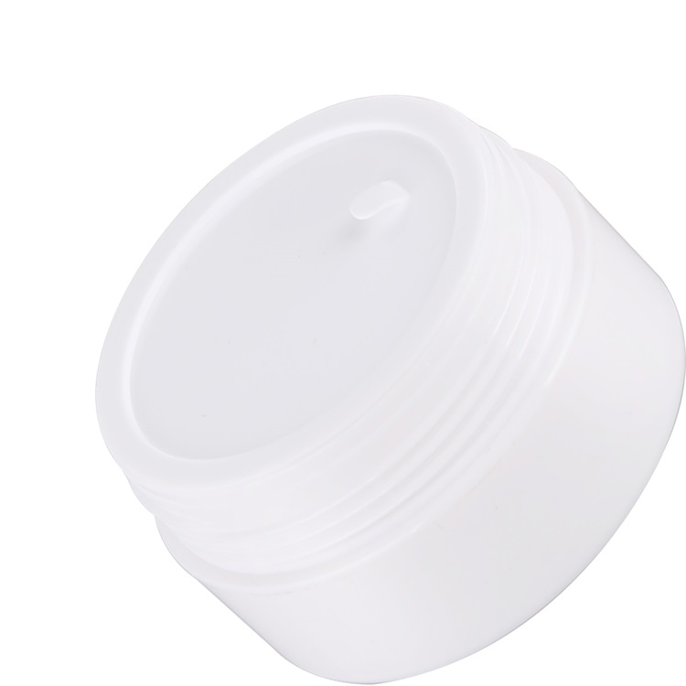 Hot sale 30ml 50ml white plastic jar cream jar plastic gold diamond lid