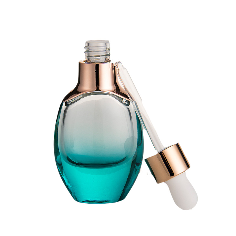 Hot sale 30ml gradient color serum dropper glass bottle