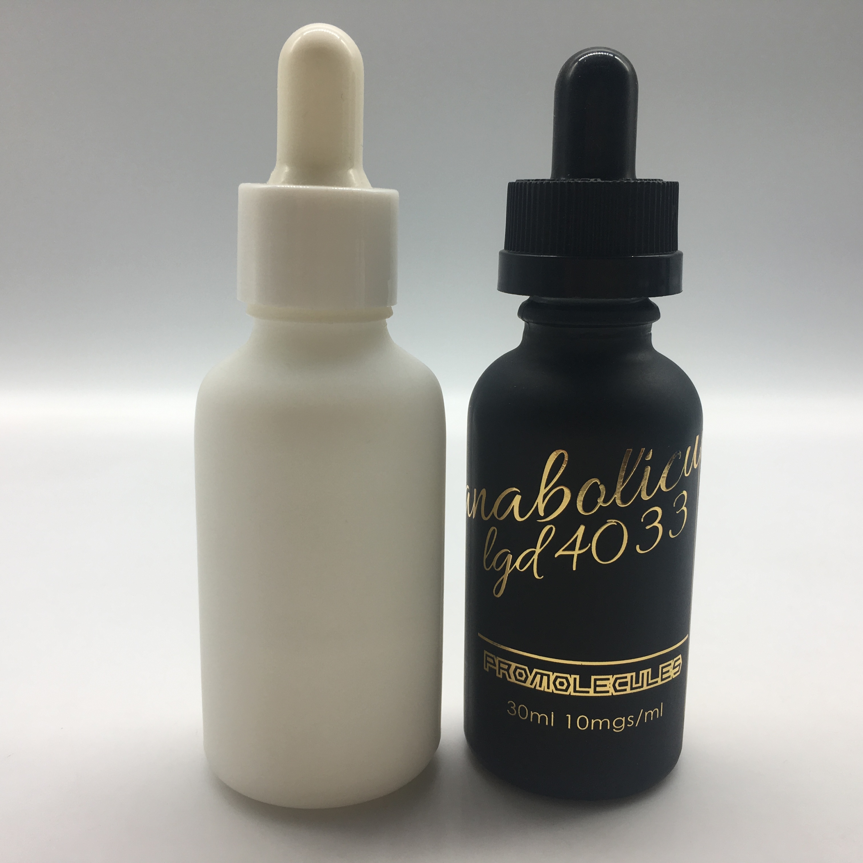 Hot sale 30ml matte white black frosted glass cosmetic dropper bottle with golden or black dropper for essential oil