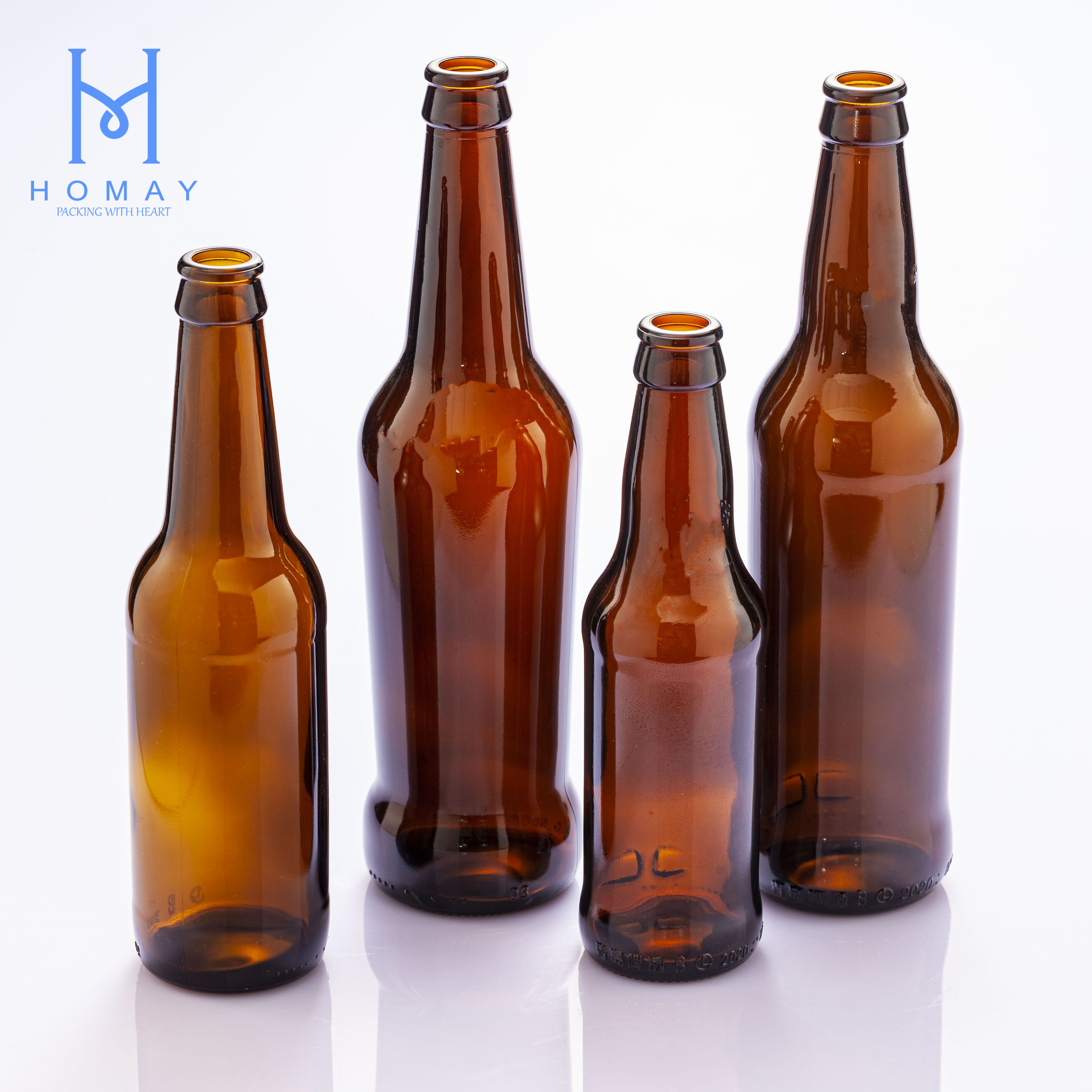 Hot sale 330ml 500ml amber beer glass bottles