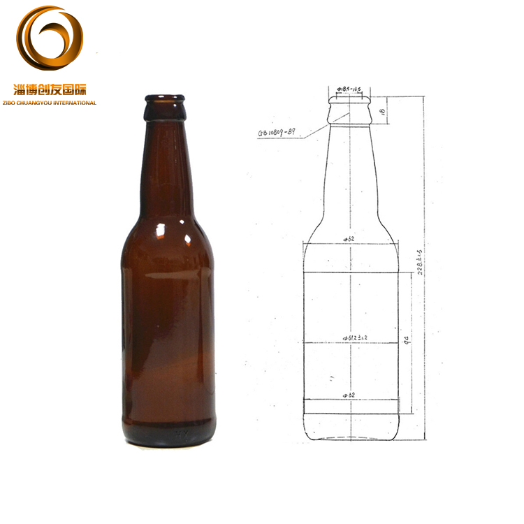Hot sale 330ml beer glass bottles