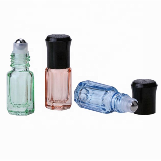 Hot sale 3ml essential oil perfume bottle roll on with metal lid