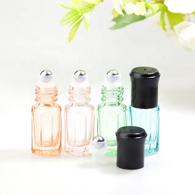 Hot sale 3ml essential oil perfume bottle roll on with metal lid