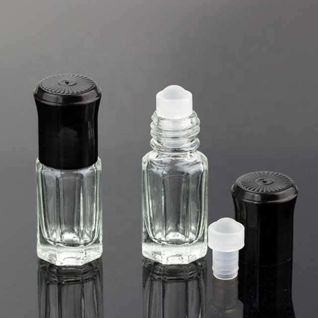 Hot sale 3ml essential oil perfume bottle roll on with metal lid