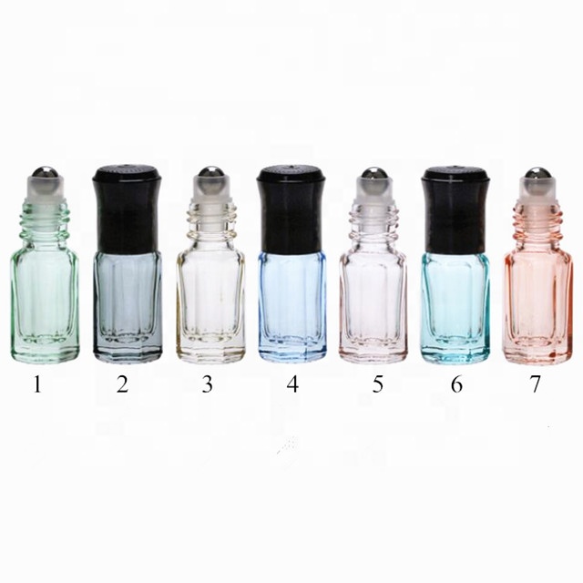 Hot sale 3ml essential oil perfume bottle roll on with metal lid