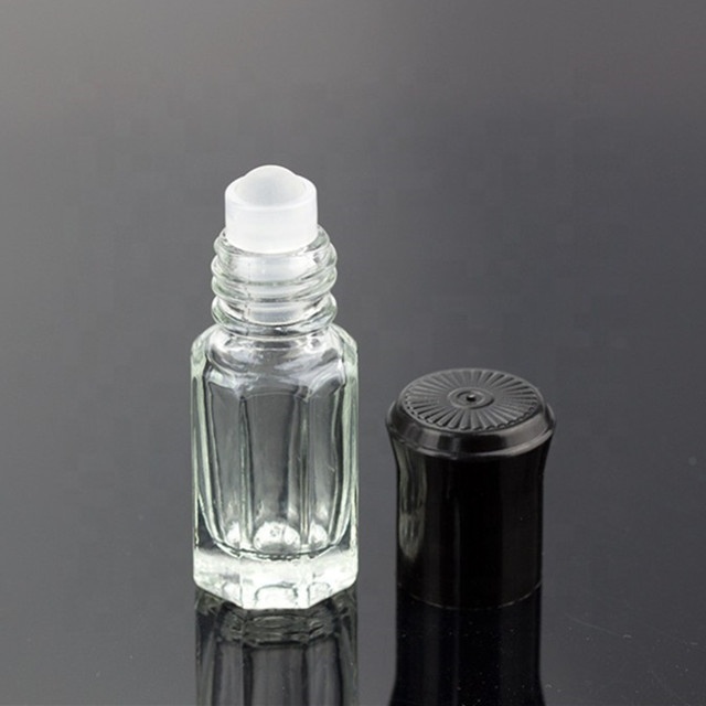 Hot sale 3ml essential oil perfume bottle roll on with metal lid