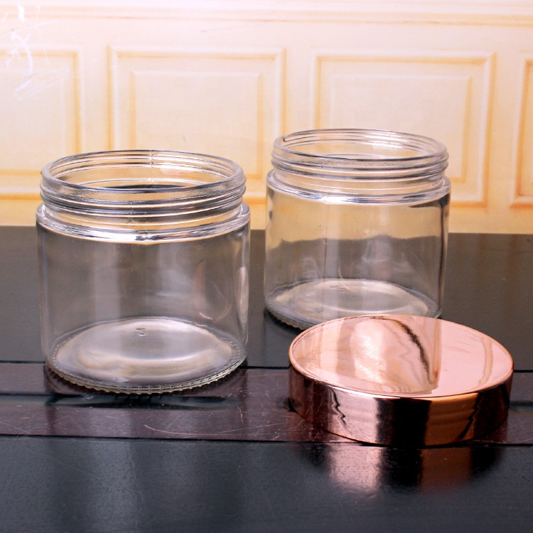 Hot sale 420ml 14oz Empty Stocked Promotional Honey Glass Jar with Lid for Honey and Jam Storage