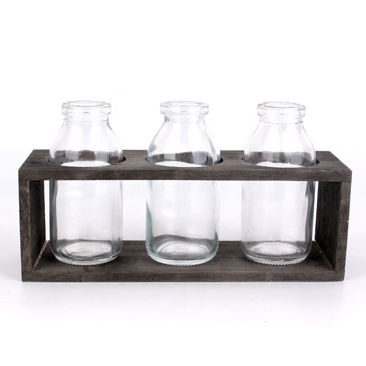 Hot sale 4oz 120ml round glass bottles for beverage, milk, fruits juice