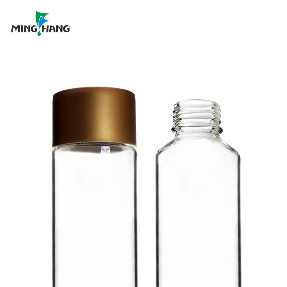 Hot sale 500ml recycled good quality sport water bottle, clear straight round mineral water glass bottle for drinking